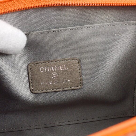 Chanel Orange Patent Leather Icon Chain Handbag - Picture 15 of 15
